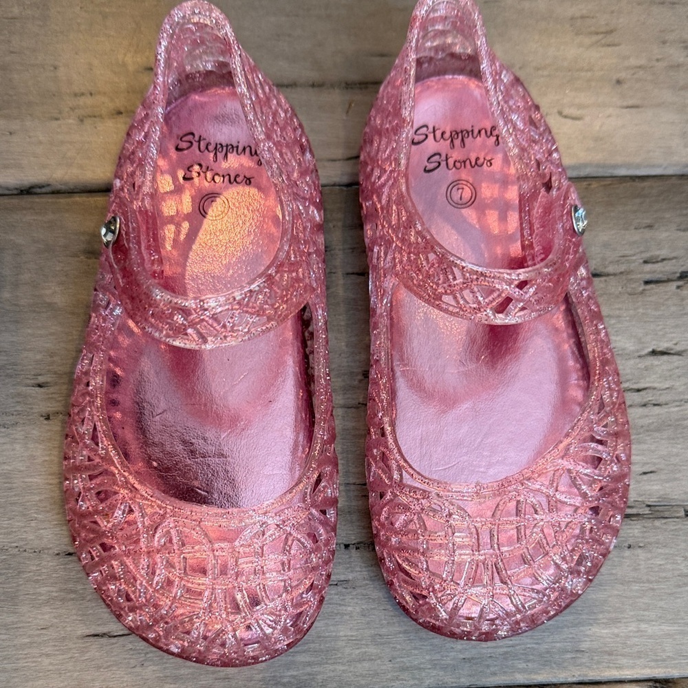 NWOT Pink Glitter Kids Shoes - Picture 1 of 10